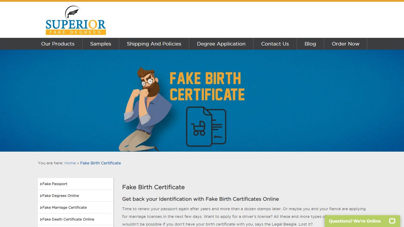 Buy A Fake Birth Certificate Online | Obtain Novelty Birth Certificates ...